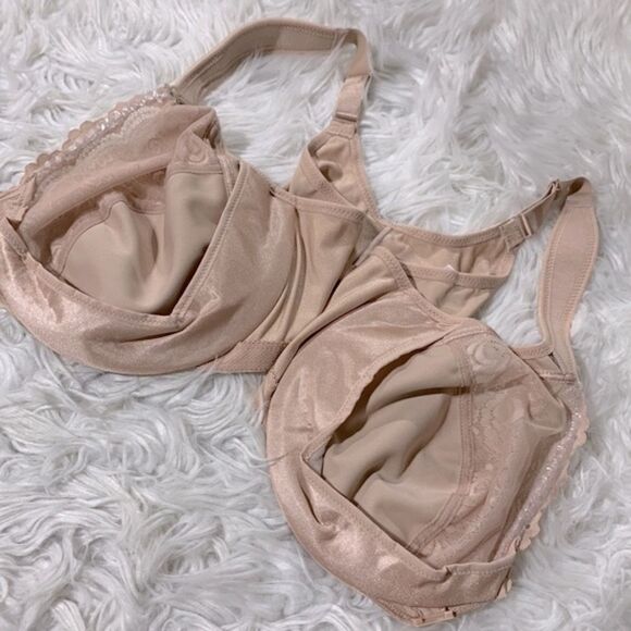 GLAMORISE bra Under Wire Front-Closure Lace detail adjustable straps sz 44D - Picture 7 of 8